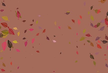 Light Red, Yellow vector sketch cover.