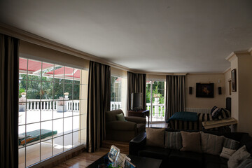Sectional sofa in luxury modern living room