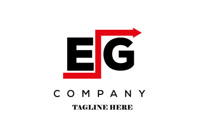 Obraz premium EG financial advice logo vector