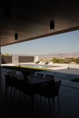 Patio with table
