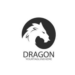 Dragon icon template vector illustration
