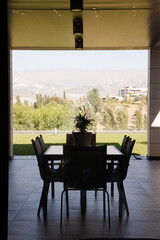 Patio with table