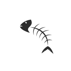 fish bone icon vector illustration design template