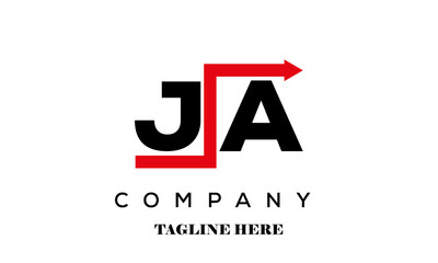 JA creative financial advice latter logo vector