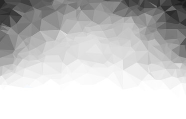 Abstract geometric black,grey and white  low polygon texture pattern background.vector illustration.