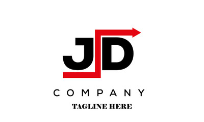 JD creative financial advice latter logo vector