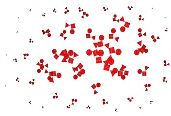 Light Red vector pattern in polygonal style with circles.