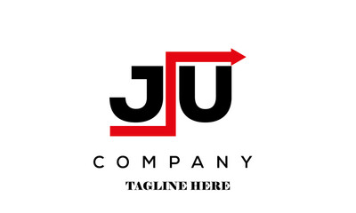 JU creative financial advice latter logo vector