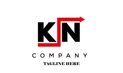KN creative financial advice latter logo vector