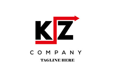 Obraz premium KZ creative financial advice latter logo vector