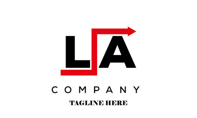 LA creative financial advice latter logo vector