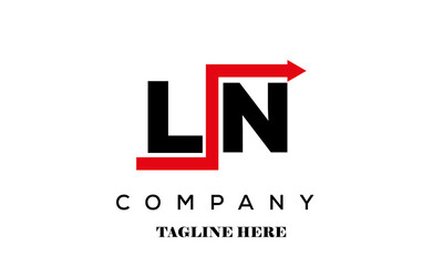 LN creative financial advice latter logo vector