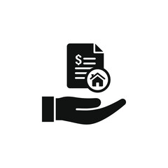 Property valuation icon flat style isolated on white background. Vector illustration