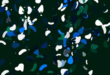 Light blue, green vector pattern with chaotic shapes.
