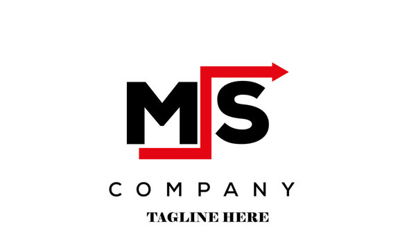 MS creative financial advice latter logo vector