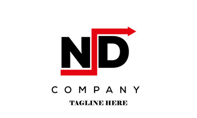 Obraz premium ND financial advice logo vector