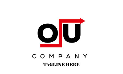 Obraz premium OU financial advice logo vector
