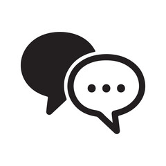 Speech bubbles icon. Vector and glyph