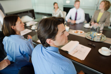 Obraz premium Business people talking in meeting