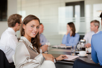 Business people sitting in meeting