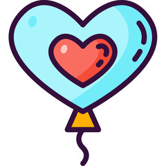 balloon line icon