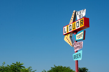 Vintage liquor sign