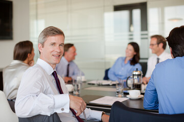 Business people sitting in meeting
