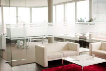 Table set for meeting in office