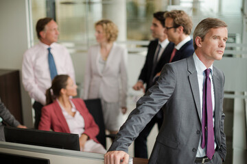 Business people talking in meeting