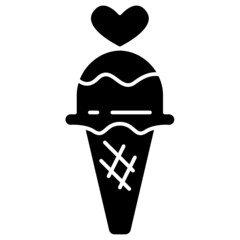 ice cream solid icon