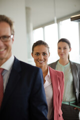 Close up of businesswoman's face