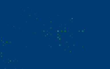 Light Blue, Green vector texture with beautiful stars.