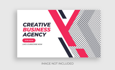 business youtube thumbnail template for live workshop