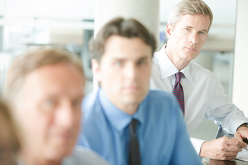 Fototapeta premium Close up of businessman's face