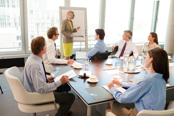 Obraz premium Business people talking in meeting