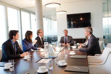 Business people talking in meeting