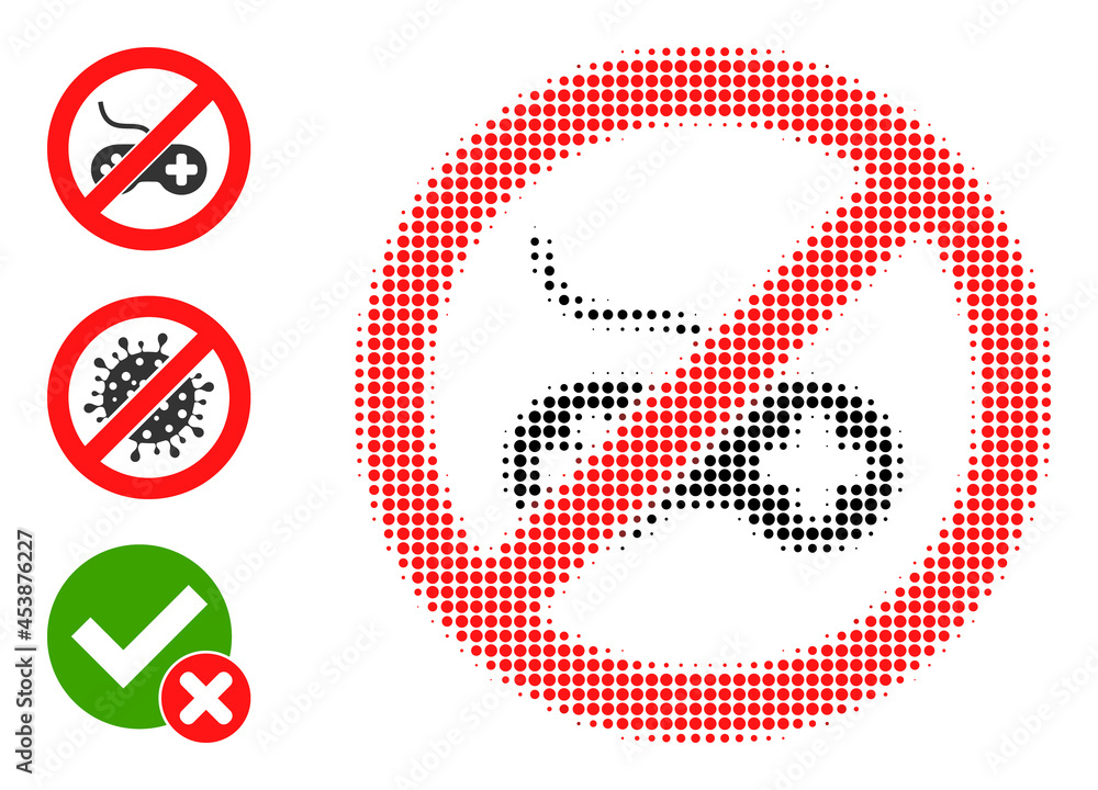 Poster halftone stop videogames. dotted stop videogames constructed with small round points. vector illustr