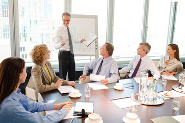 Business people talking in meeting
