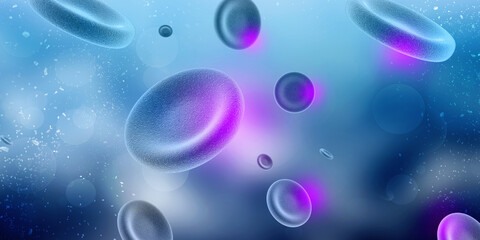 3d rendering red streaming blood cells background
