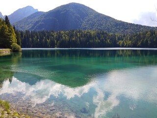 lake and mountains