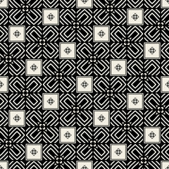 Seamless Geometric Black Red and Cream Pattern Illustration