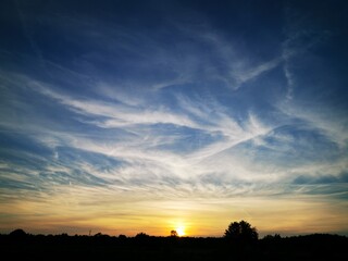 sunset in the clouds