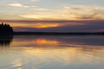 Fototapeta na wymiar Astotin Lake in the Evening