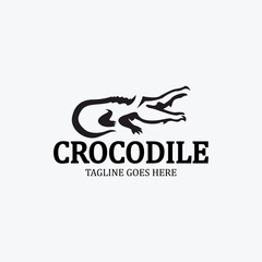 Crocodile logo design template. Vector illustration