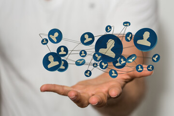videoconference group of people talking in social network