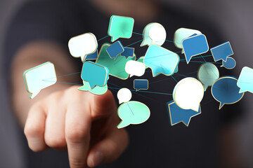 communication speak bubble digital concept