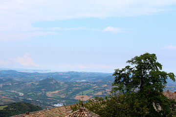 Beautiful mountain landscape in San Marino