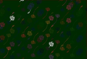 Light Green, Red vector hand painted template.