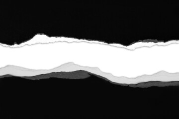 Gap in ripped paper