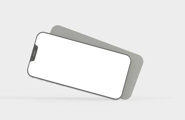 All-screen smartphone mockup isolated 3d